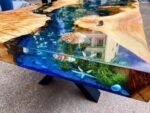 Large Epoxy Resin Dining Table Top – River Shell Design for 2, 4, 6, or 8 Seats - Image 2