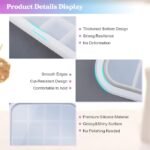 LET'S RESIN Large Rectangle Silicone Tray Mold with Edges - Image 3