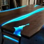 Customized Nightglow Epoxy Resin Table – Large River Dining or Coffee Table Top - Image 3