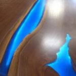 Customized Nightglow Epoxy Resin Table – Large River Dining or Coffee Table Top - Image 2