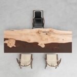 Custom Aspen Wood Epoxy River Table – Large Handmade Resin Dining - Image 5
