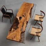 Custom Olive Wood Epoxy River Table – Large Handmade Resin Dining, Office - Image 6