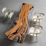 Custom Olive Wood Epoxy River Table – Large Handmade Resin Dining, Office - Image 5