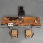 Custom Olive Wood Epoxy River Table – Large Handmade Resin Dining, Office - Image 2