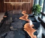 Elegant Black Epoxy Resin Table - Image 2