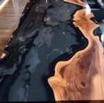 Elegant Black Epoxy Resin Table - Image 3