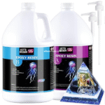 2-Gallon Crystal Clear Epoxy Resin Kit with Pumps – Bubble-Free Resin and Hardener for DIY Art, Crafts, and Mold Casting