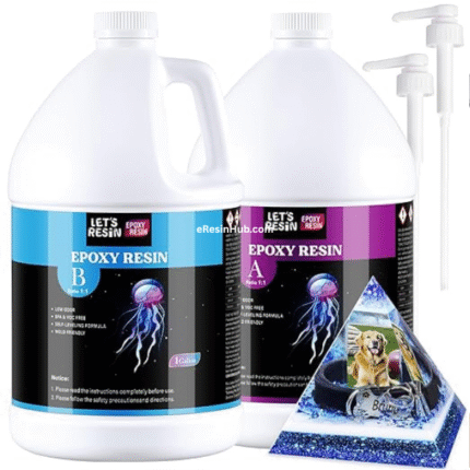 2-Gallon Crystal Clear Epoxy Resin Kit with Pumps – Bubble-Free Resin and Hardener for DIY Art, Crafts, and Mold Casting
